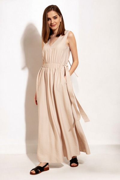 Платье Nova Line 50408 светло-бежевый - фото 1