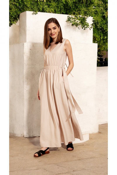 Платье Nova Line 50408 светло-бежевый - фото 2