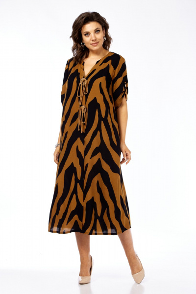 Платье SVT-fashion 600.1 терракотовый_с_черным - фото 1