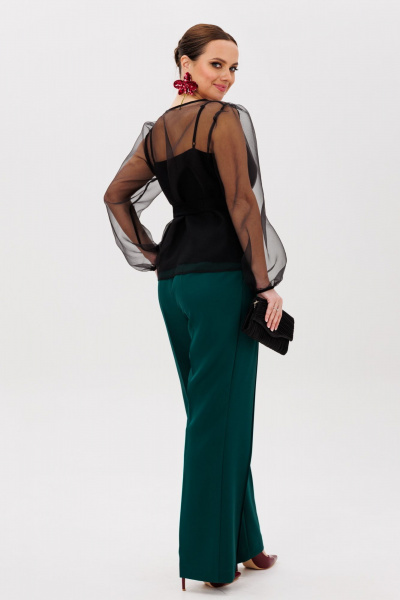 Блуза, брюки, топ Mubliz 266 изумруд - фото 14