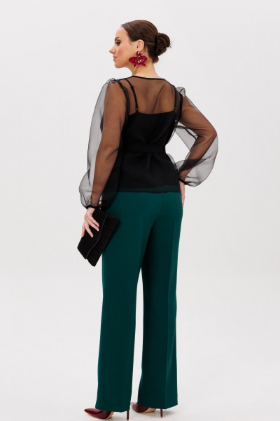 Блуза, брюки, топ Mubliz 266 изумруд - фото 13