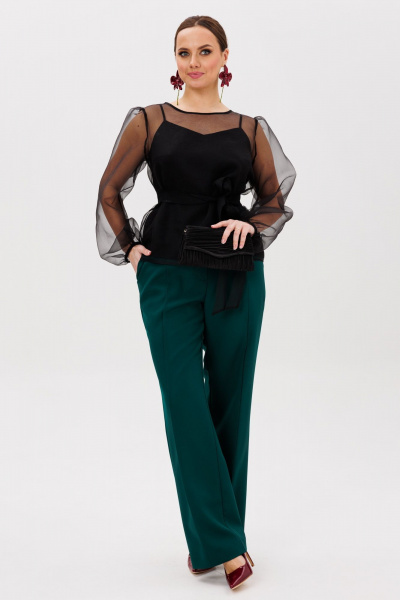 Блуза, брюки, топ Mubliz 266 изумруд - фото 11