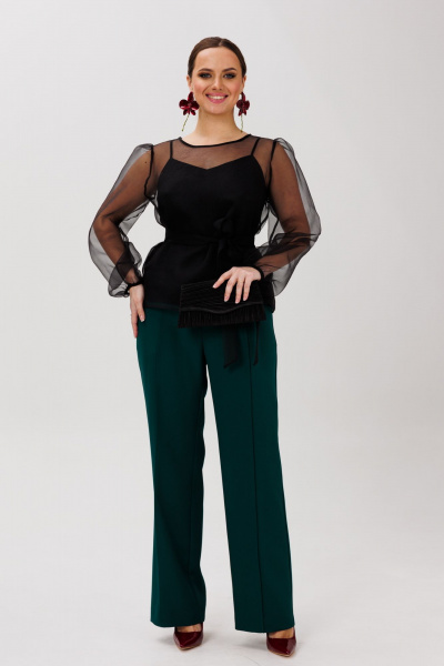 Блуза, брюки, топ Mubliz 266 изумруд - фото 10
