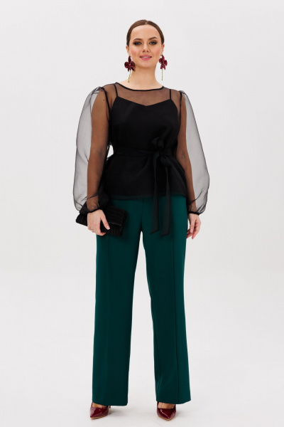 Блуза, брюки, топ Mubliz 266 изумруд - фото 9