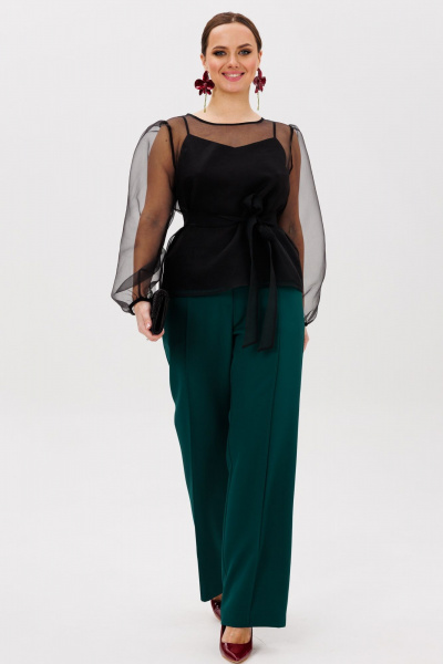 Блуза, брюки, топ Mubliz 266 изумруд - фото 3