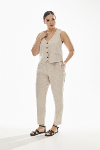 Жилет DAVA 3230 бежевый - фото 6