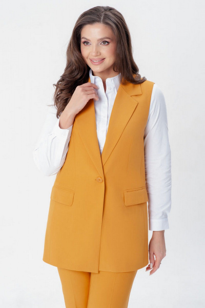 Брюки, жилет IVARI 20403/1 горчичный - фото 5