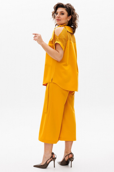 Блуза, кюлоты Michel chic 1418 охра - фото 5
