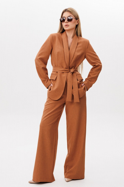 Брюки, жакет Amberа Style 2041-2 терракот - фото 3
