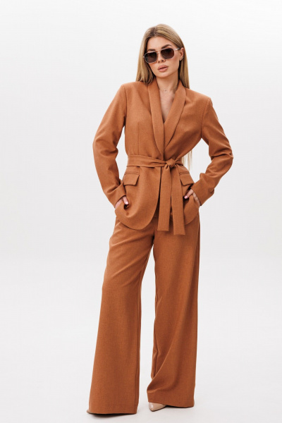 Брюки, жакет Amberа Style 2041-2 терракот - фото 1