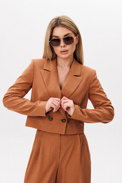 Брюки, жакет Amberа Style 2080-4 терракот - фото 4