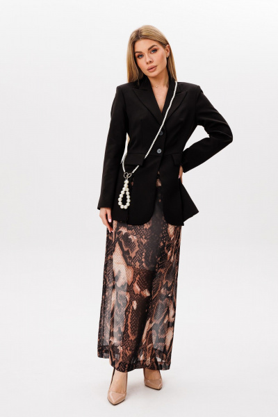 Жакет, юбка Ambera Style 2107 черный-питон - фото 10