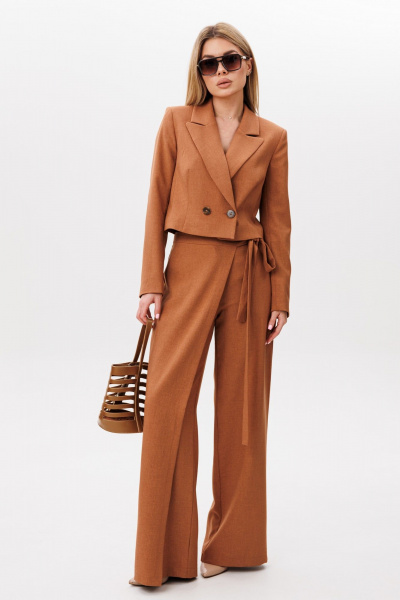 Брюки, жакет Amberа Style 2112 терракот - фото 2