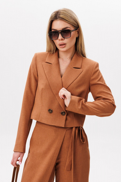 Брюки, жакет Amberа Style 2112 терракот - фото 4