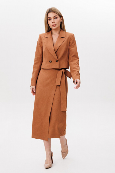 Жакет, юбка Ambera Style 2113 терракот - фото 2