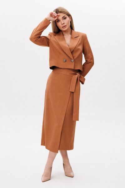 Жакет, юбка Ambera Style 2113 терракот - фото 1
