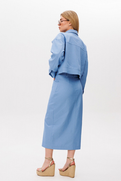 Жакет, юбка Ambera Style 2116 голубой - фото 3