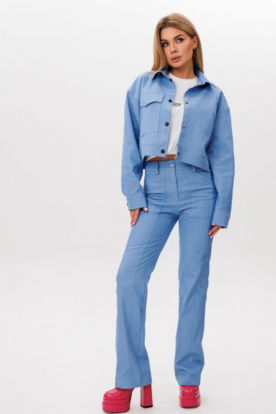 Брюки, жакет Ambera Style 2117 голубой - фото 3