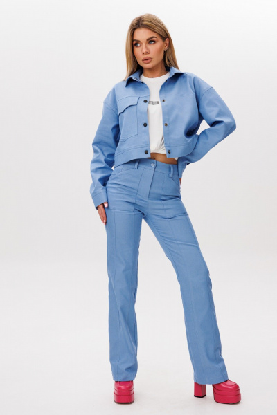 Брюки, жакет Ambera Style 2117 голубой - фото 2