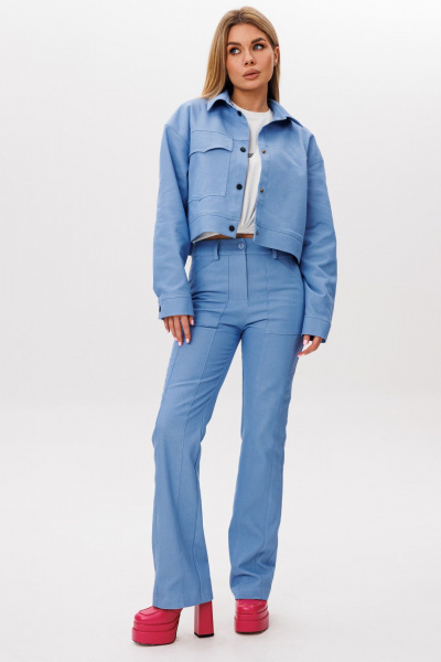 Брюки, жакет Ambera Style 2117 голубой - фото 1