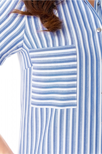 Платье Abbi 1048 голубая_полоска - фото 6
