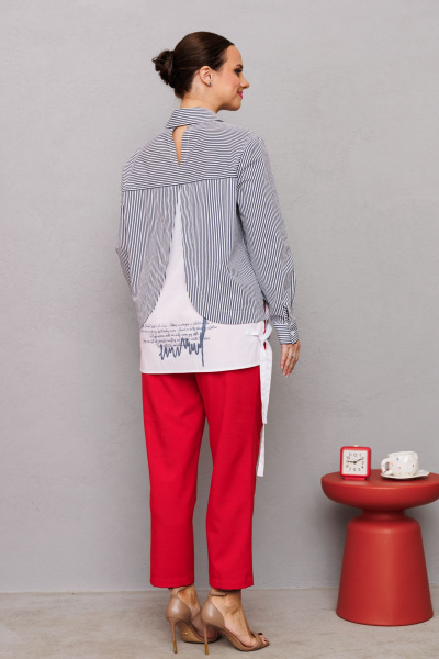 Брюки, рубашка Mubliz 222 серый-красный - фото 2