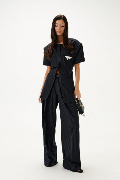 Брюки прямые из текстиля с застроченными стрелками ANNETE A1418 - фото 2