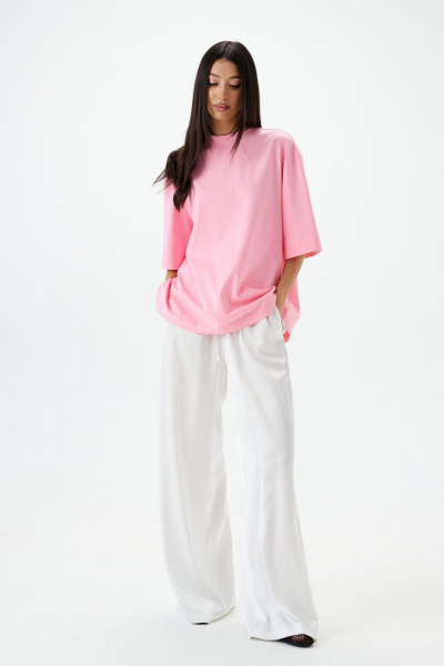 Струящиеся брюки из ткани, молочные, круглый год ANNETE A1435 - фото 4