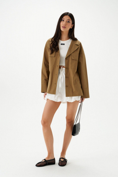 Рубашка свободного кройя из хлопка с карманами ANNETE A2001 - фото 2