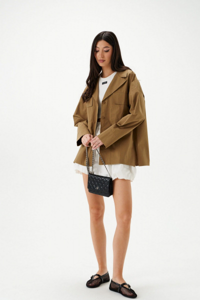 Рубашка свободного кройя из хлопка с карманами ANNETE A2001 - фото 1