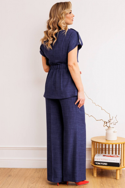 Брюки, жакет Мода Юрс 2809 синий - фото 6