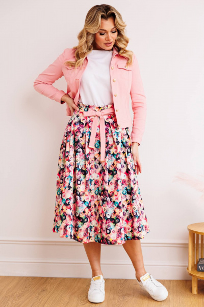 Куртка, юбка Мода Юрс 2400 пудра - фото 2