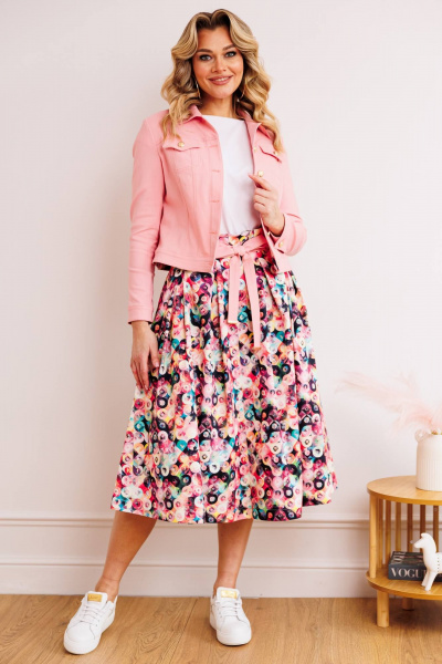 Куртка, юбка Мода Юрс 2400 пудра - фото 1