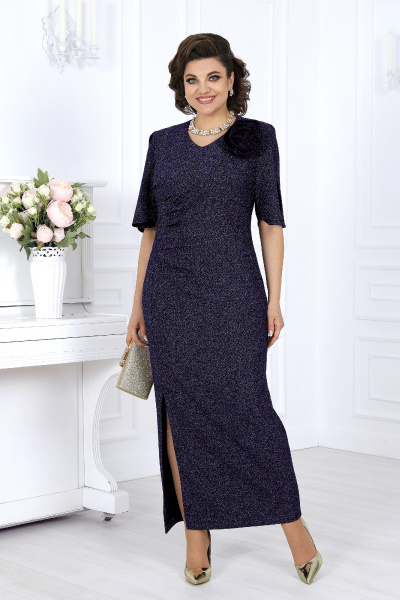 Платье Ninele 7481 синий - фото 3