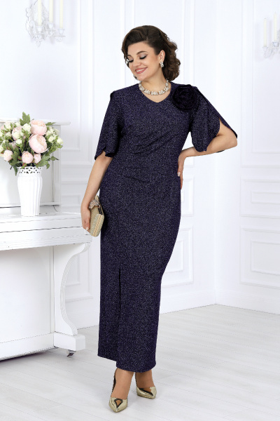 Платье Ninele 7481 синий - фото 6
