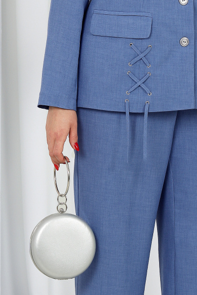 Блуза, брюки, жакет Ninele 7488 небесный - фото 4