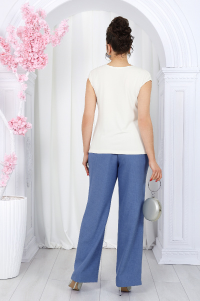 Блуза, брюки, жакет Ninele 7488 небесный - фото 12