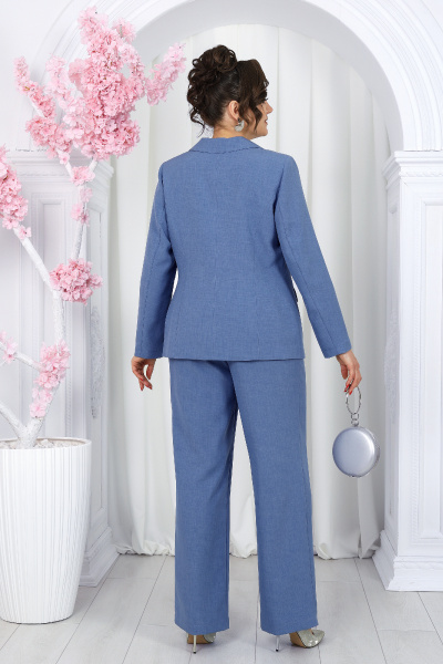 Блуза, брюки, жакет Ninele 7488 небесный - фото 13