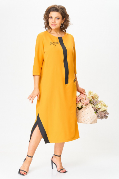 Платье Michel chic 2073/1 горчичный - фото 2