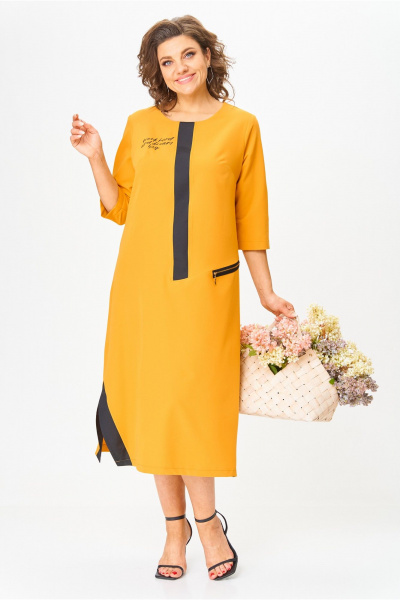 Платье Michel chic 2073/1 горчичный - фото 1