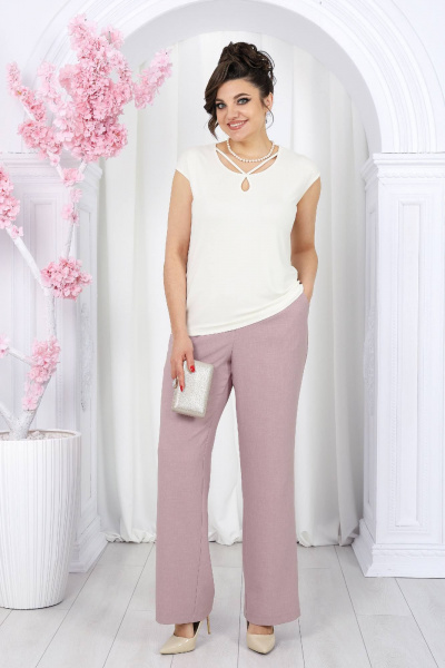 Блуза, брюки, жакет Ninele 7488 пудра - фото 2