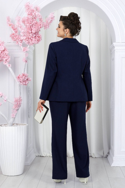 Блуза, брюки, жакет Ninele 7488 синий - фото 14