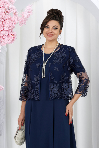 Жакет, платье Ninele 7489 синий - фото 7