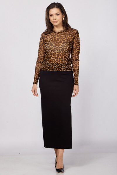 Юбка LadyThreeStars 2422 черный - фото 7