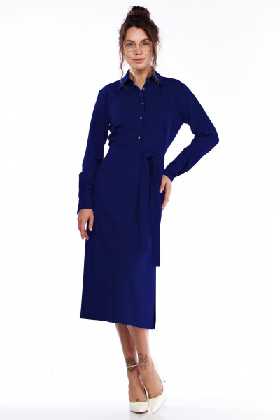 Платье LadyThreeStars 2470 синий - фото 2