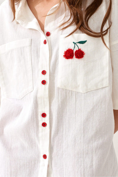 Блуза ELLETTO 3831 белый - фото 6