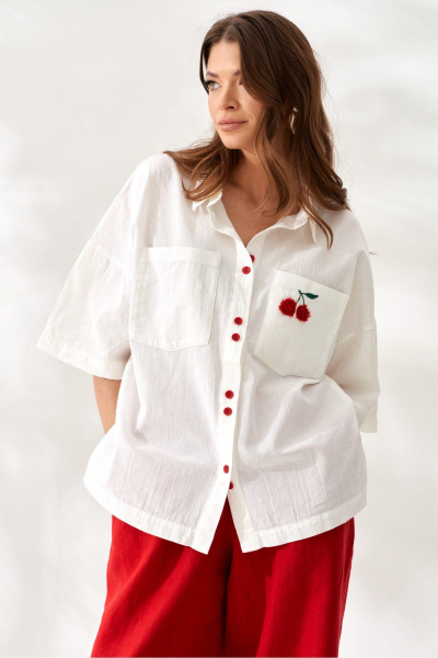 Блуза ELLETTO 3831 белый - фото 5