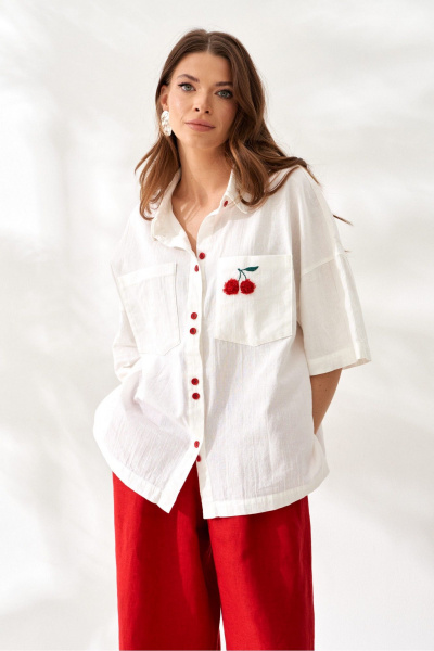 Блуза ELLETTO 3831 белый - фото 1