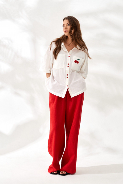 Блуза ELLETTO 3831 белый - фото 4