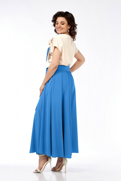 Платье Ольга Стиль С-912 молочно-голубой - фото 2